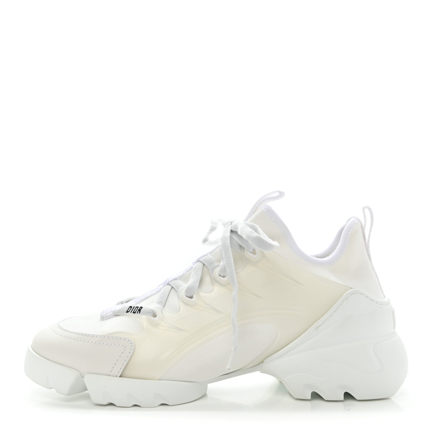 Christian Dior Technical Fabric Rubber Womens D-Connect Sneakers 38.5 White 1 of 9