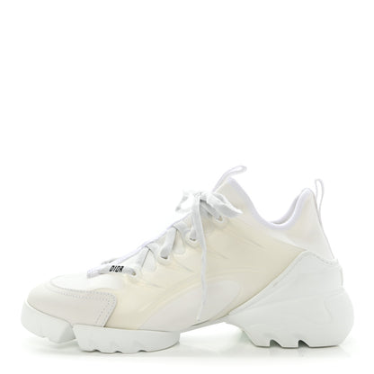 Christian Dior Technical Fabric Rubber Womens D-Connect Sneakers 38.5 White 1 of 9