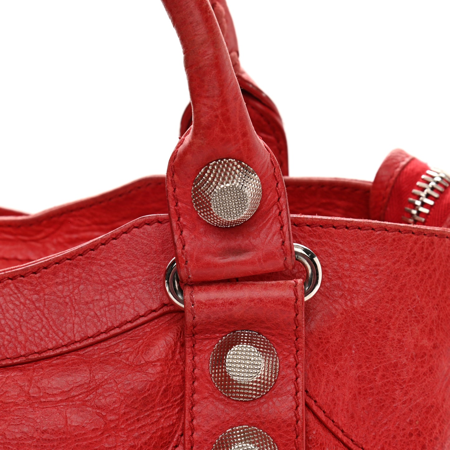 Agneau Giant 21 Silver Hardware City Rouge Coquelicot