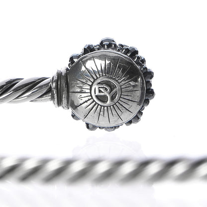David Yurman Sterling Silver Hematite Osetra Cuff Bracelet 4 of 6