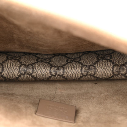 Gucci GG Supreme Monogram Suede Crystal Small Dionysus Shoulder Bag Beige Ebony Taupe Beige Ebony Taupe 5 of 13