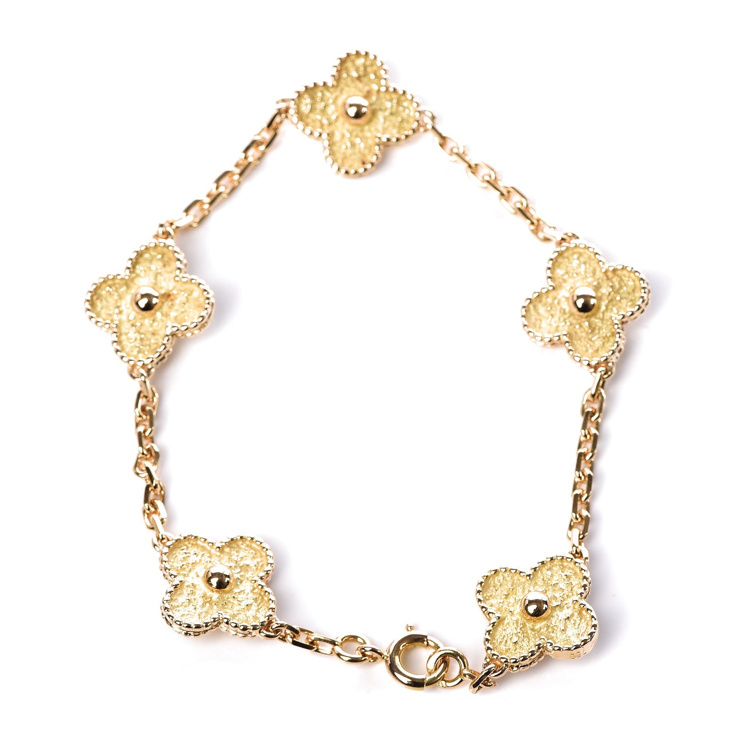 18K Yellow Gold 5 Motifs Vintage Alhambra Bracelet