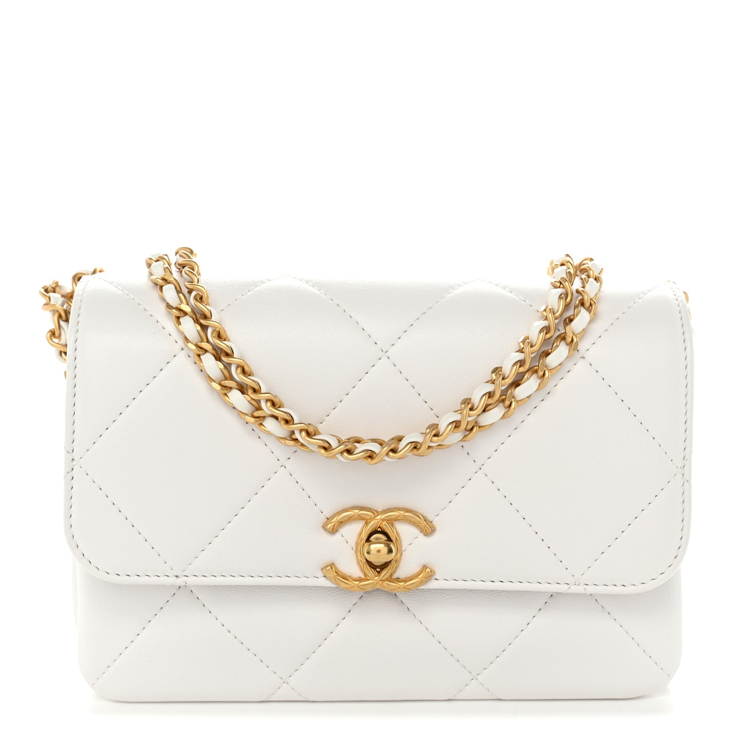Chanel Caviar Quilted Mini CC You Flap White 1 of 10