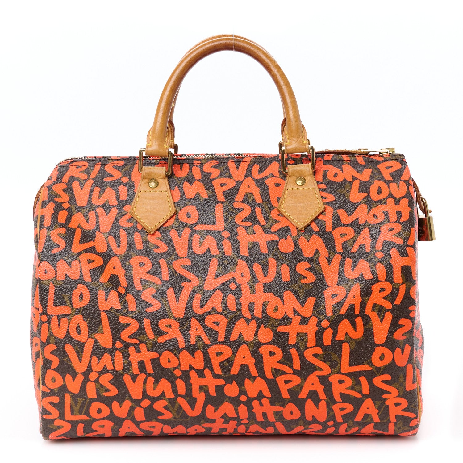 Louis Vuitton Monogram Graffiti Speedy 30 Orange 1 of 11