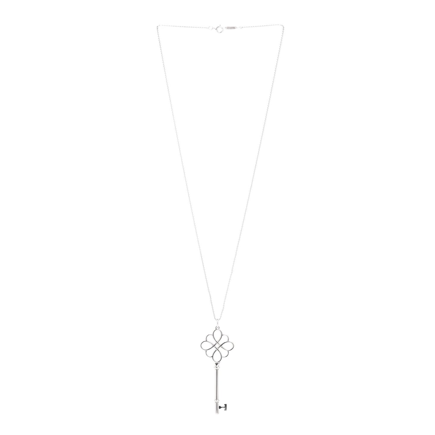 Sterling Silver Knot Key Pendant Necklace