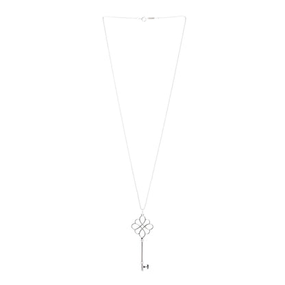 Tiffany Sterling Silver Knot Key Pendant Necklace 3 of 4