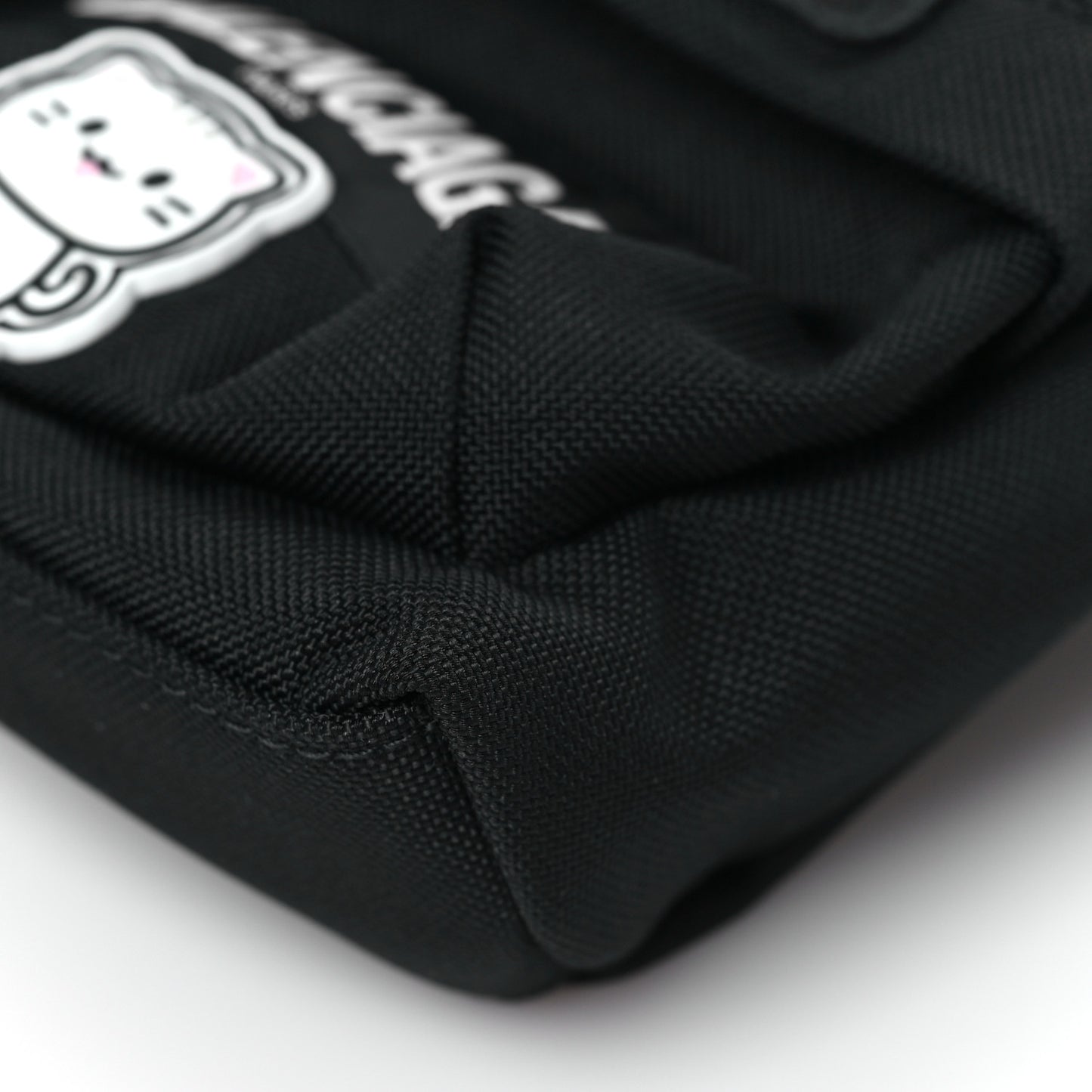 Recycled Casual Nylon Gamer Patches Mini Crossbody Backpack Black