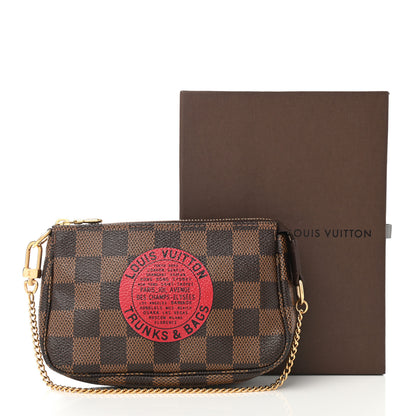 Louis Vuitton Damier Ebene Complice Trunks and Bags Mini Pochette Accessories Red 10 of 10