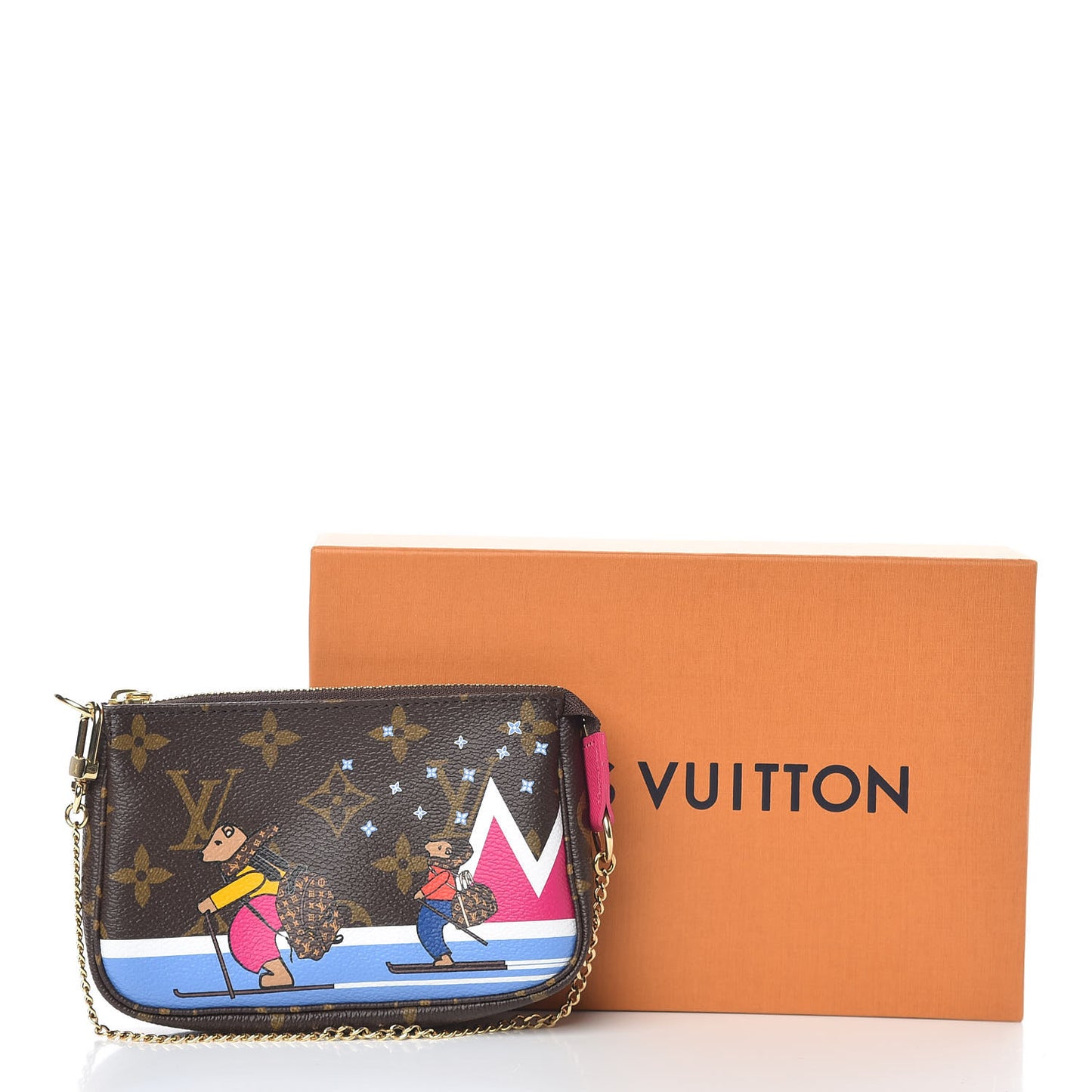 Monogram 2018 Christmas Animation Mini Bears Pochette Accessories