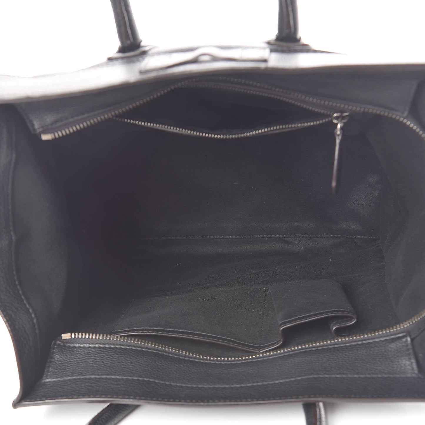 Drummed Calfskin Mini Luggage Black