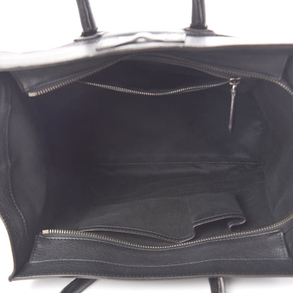 Celine Drummed Calfskin Mini Luggage Black 5 of 10