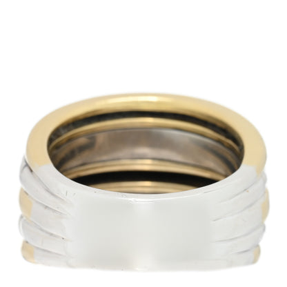 David Yurman Sterling Silver 18K Yellow Gold 15mm Five-Row Cable Ring 54 7 3 of 4