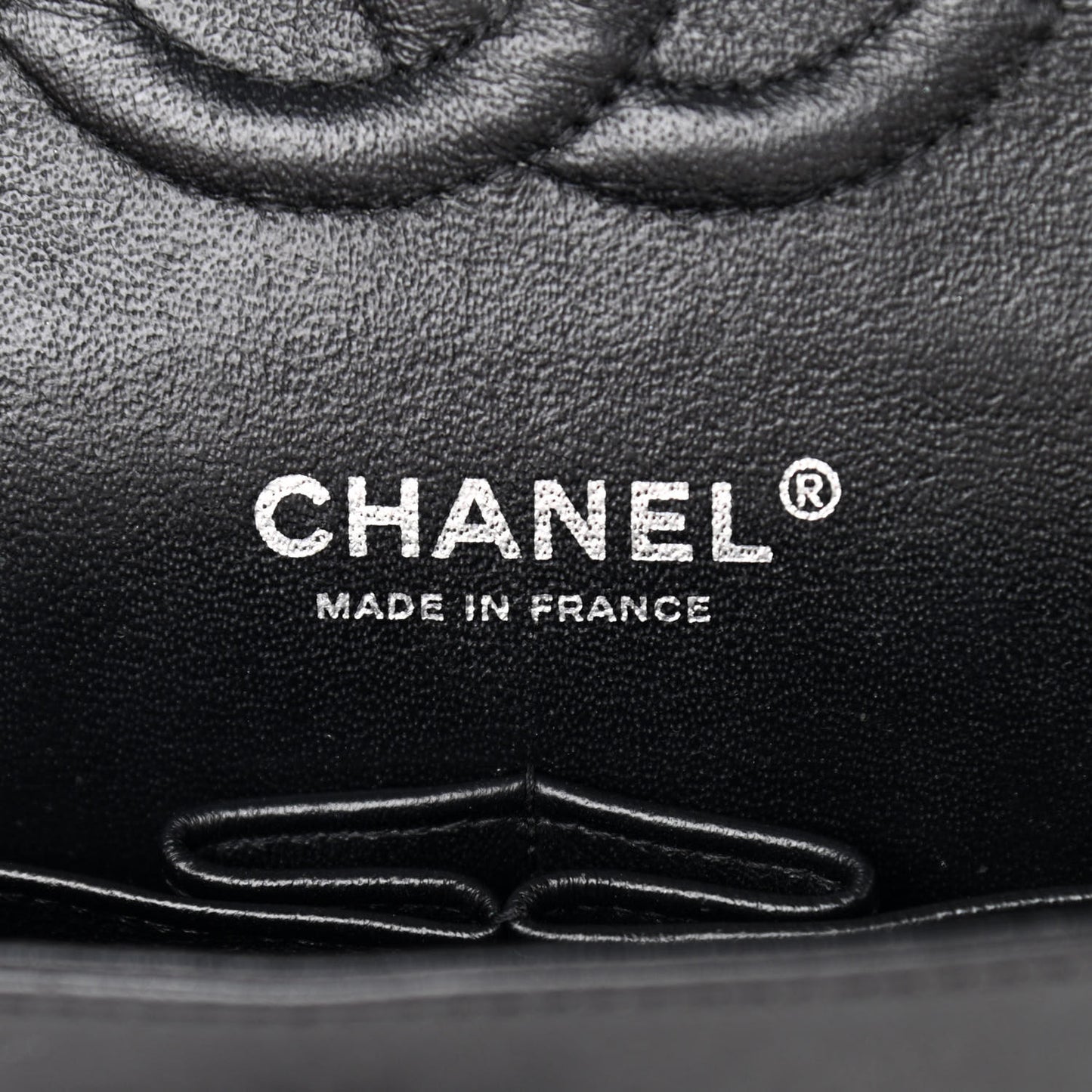 Patent Quilted Medium Double Flap Black