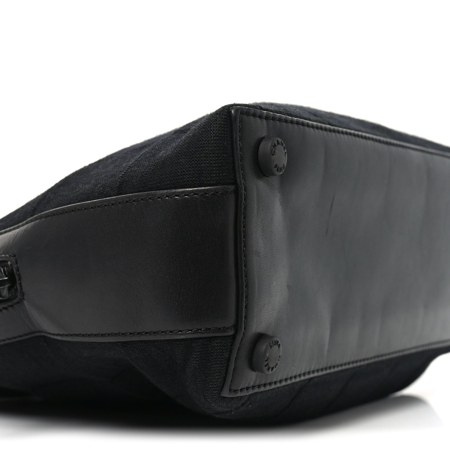 Jersey Quilted Chocolate Bar Shoulder Bag Black