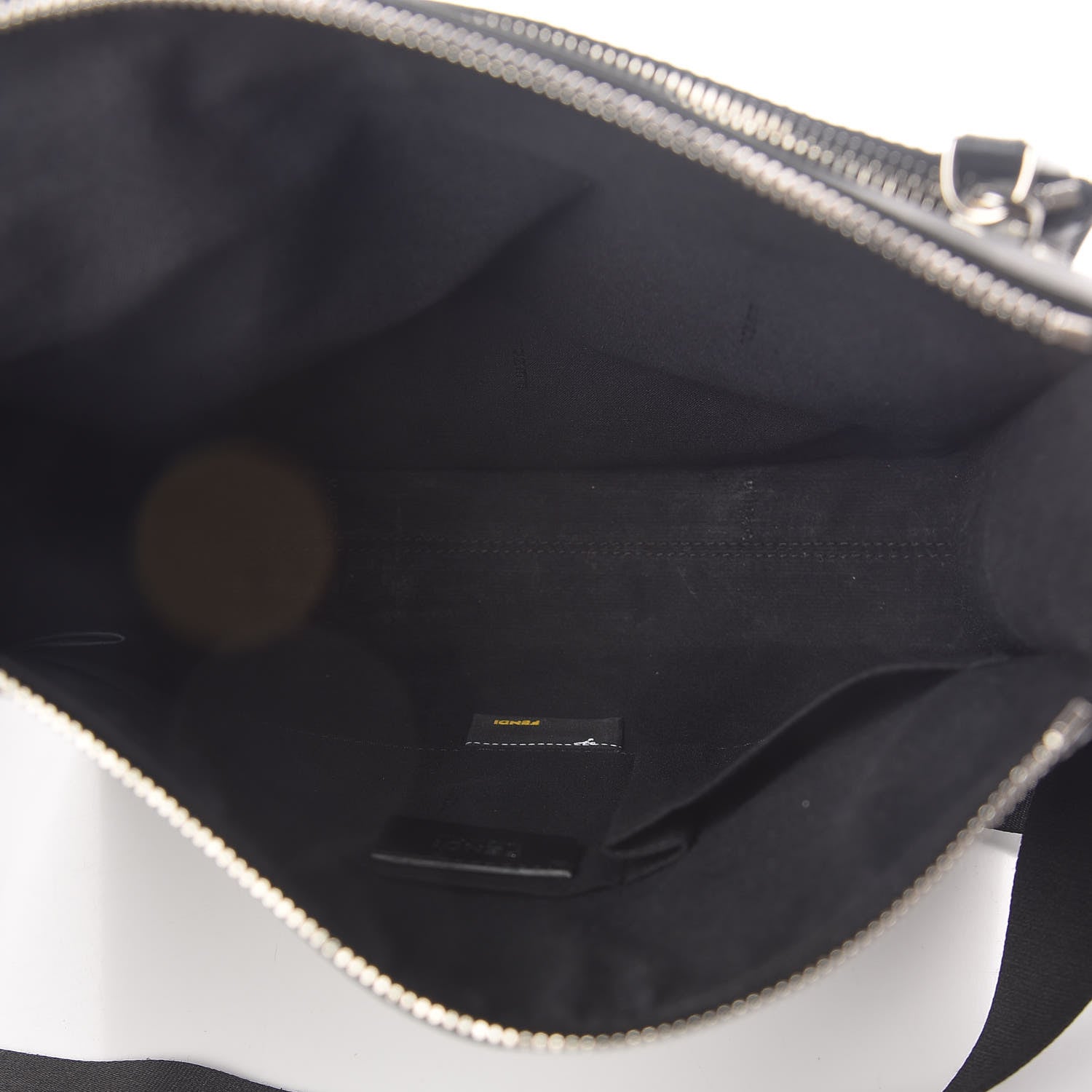 Fendi Vitello Elite Flamingo Messenger Bag Black 6 of 11