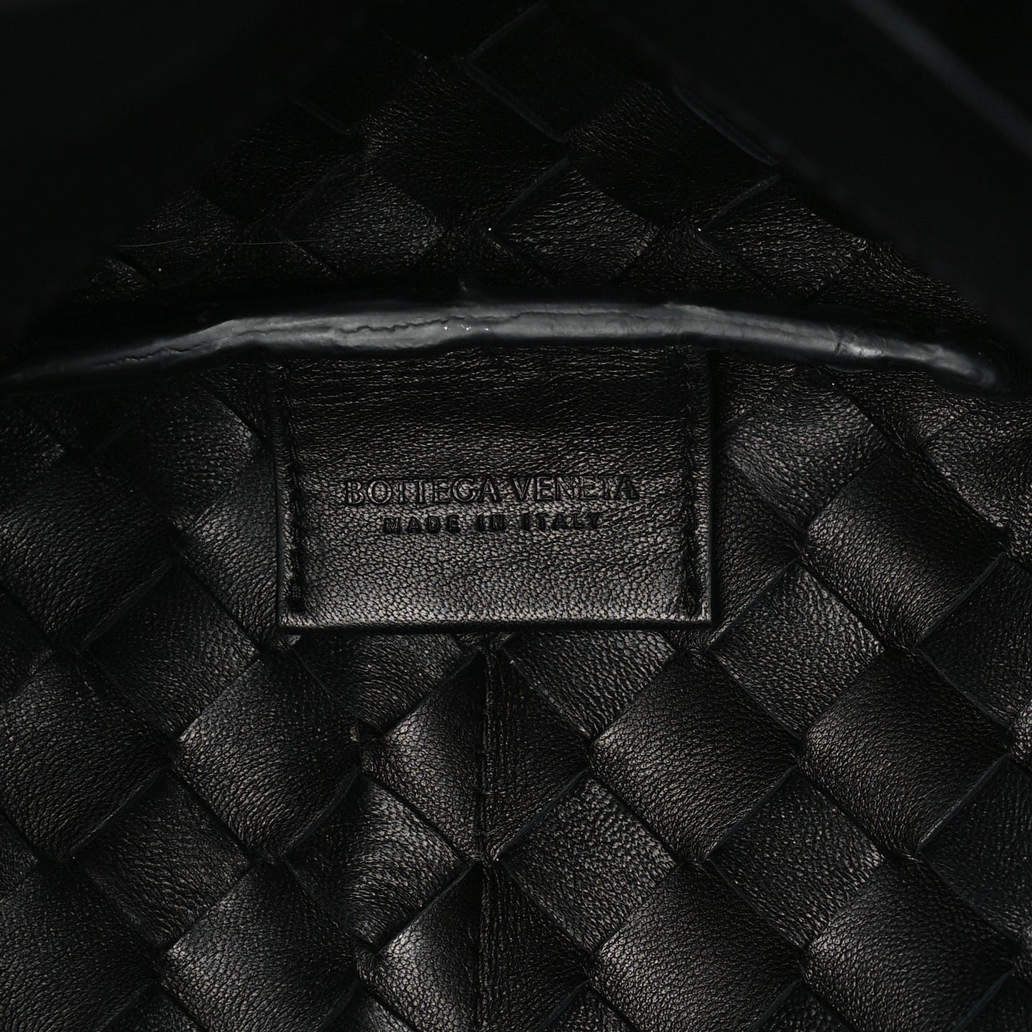 Nappa Intrecciato Tie Shoulder Bag Black Black