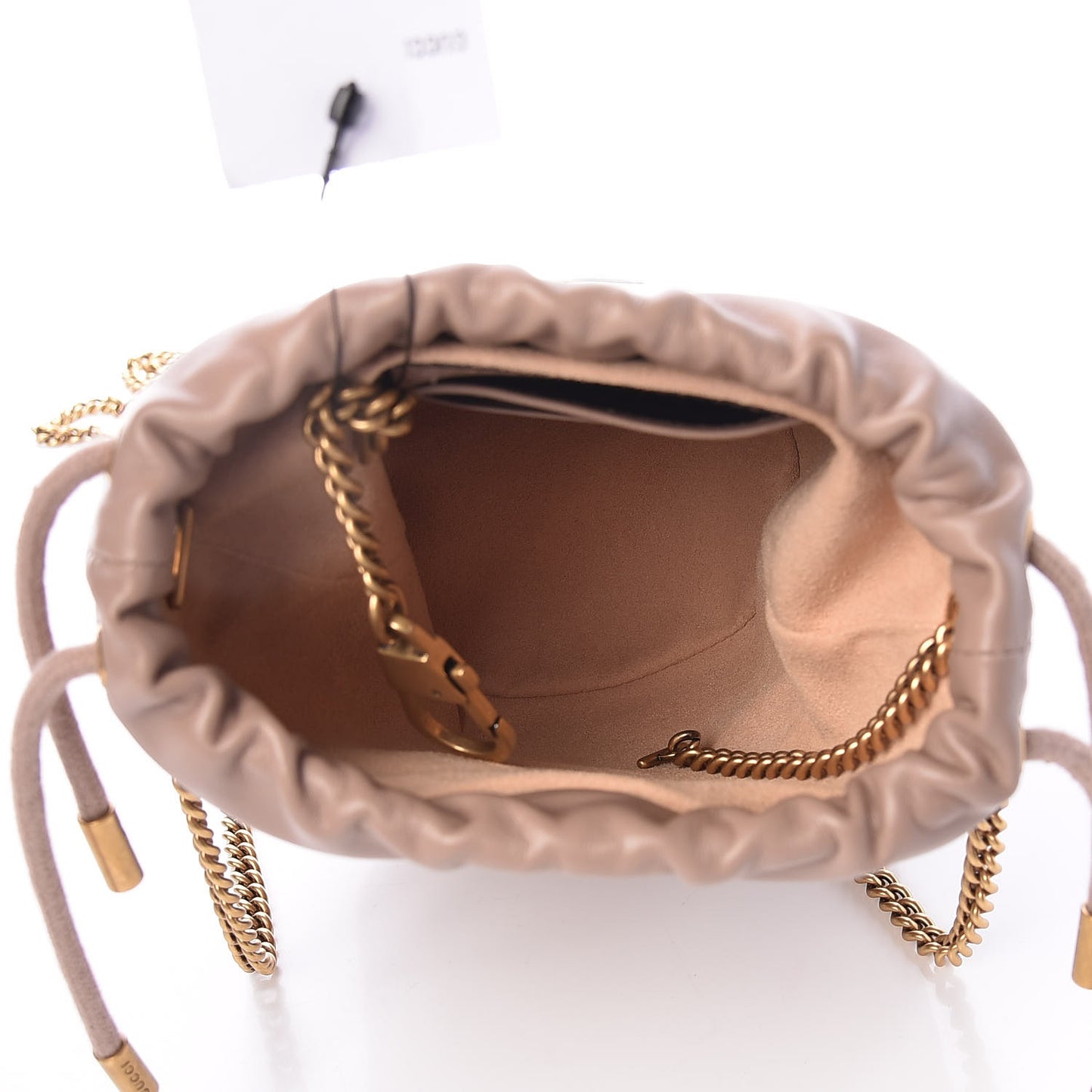 Calfskin Matelasse Mini GG Marmont 2.0 Bucket Bag Porcelain Rose