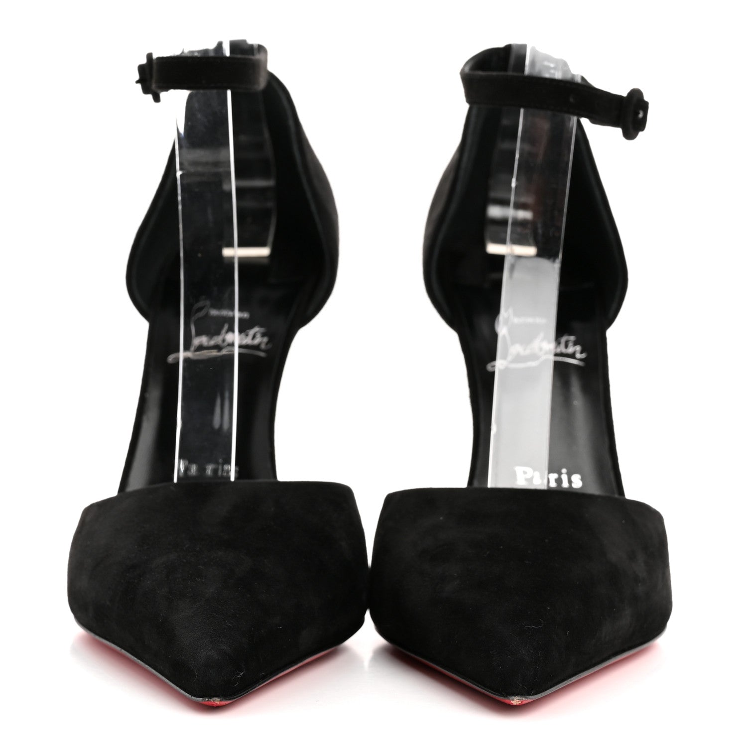Christian Louboutin Veau Velours Astrida Bride 100 Pumps 39.5 Black 3 of 11