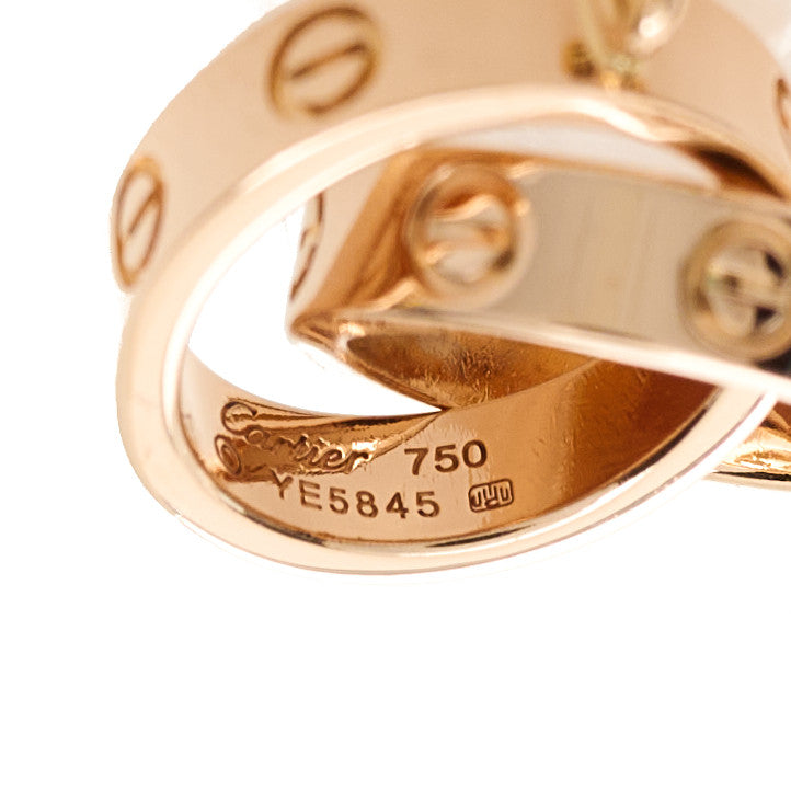 Cartier 18K Pink Gold Interlocking LOVE Necklace 5 of 6