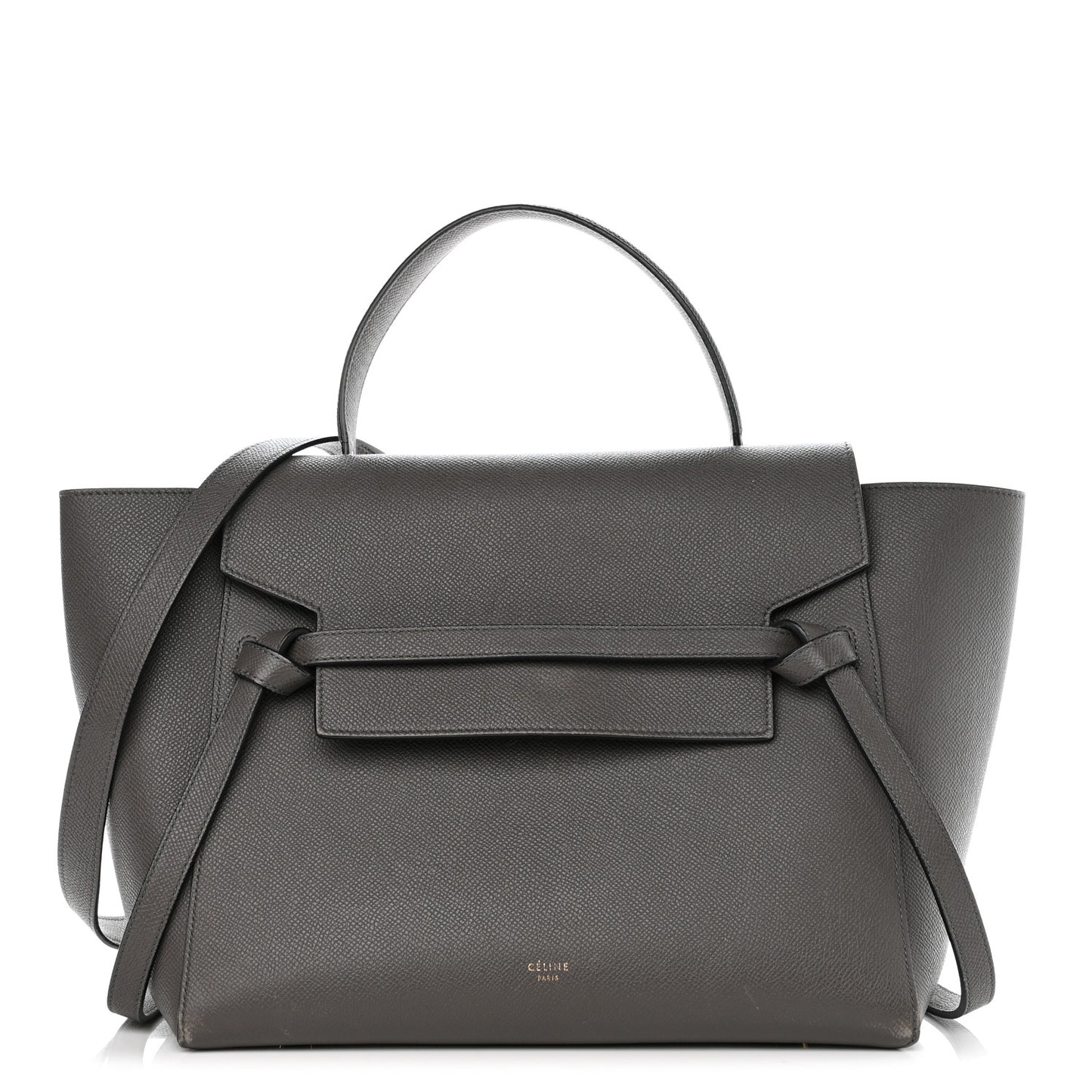 Grained Calfskin Small Belt Bag Grey