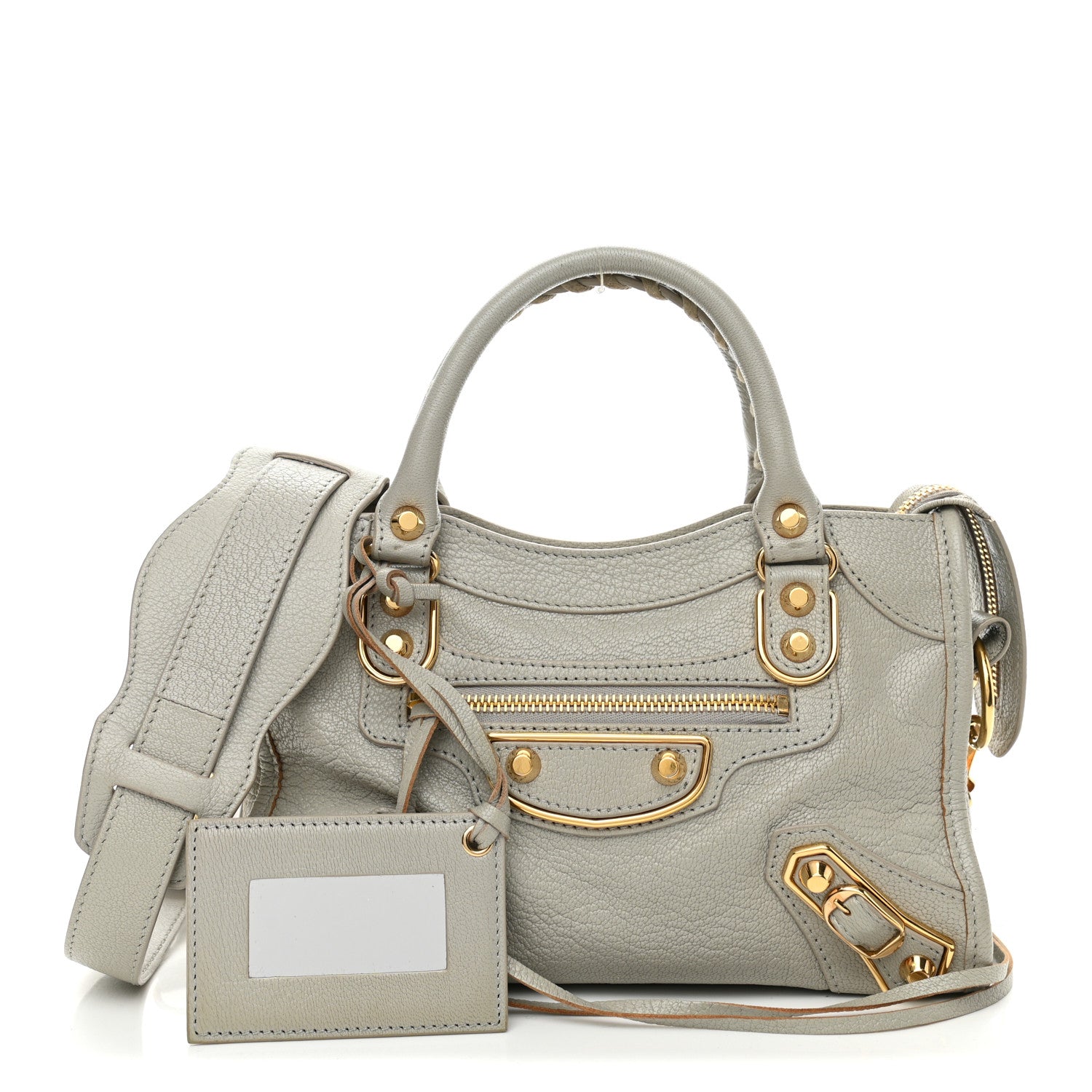 Balenciaga Chevre Gold Metallic Edge Hardware Mini City Gris Glace 1 of 12
