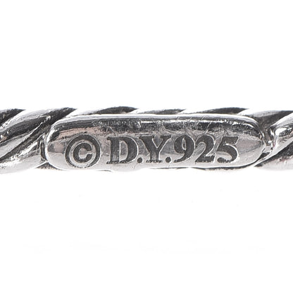 David Yurman Sterling Silver Crystal Color Classics Cable Bangle Bracelet Set of 2 3 of 4