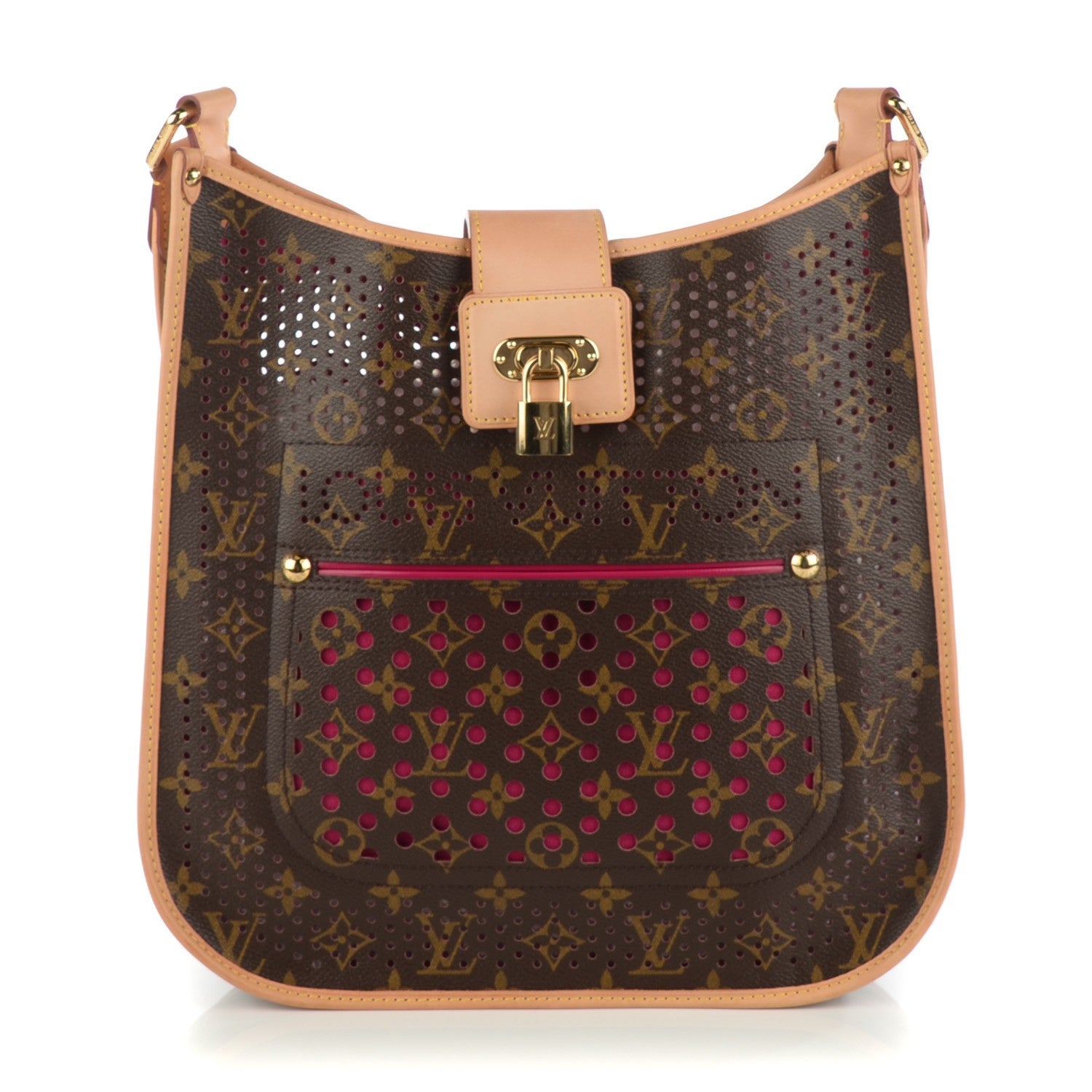 Louis Vuitton Monogram Perforated Musette Fuchsia 1 of 7