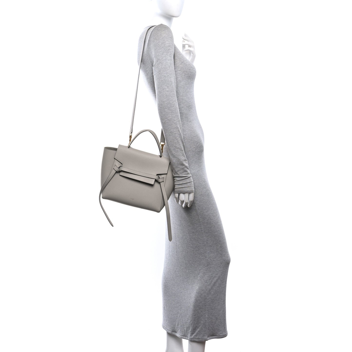Grained Calfskin Micro Belt Bag Clay