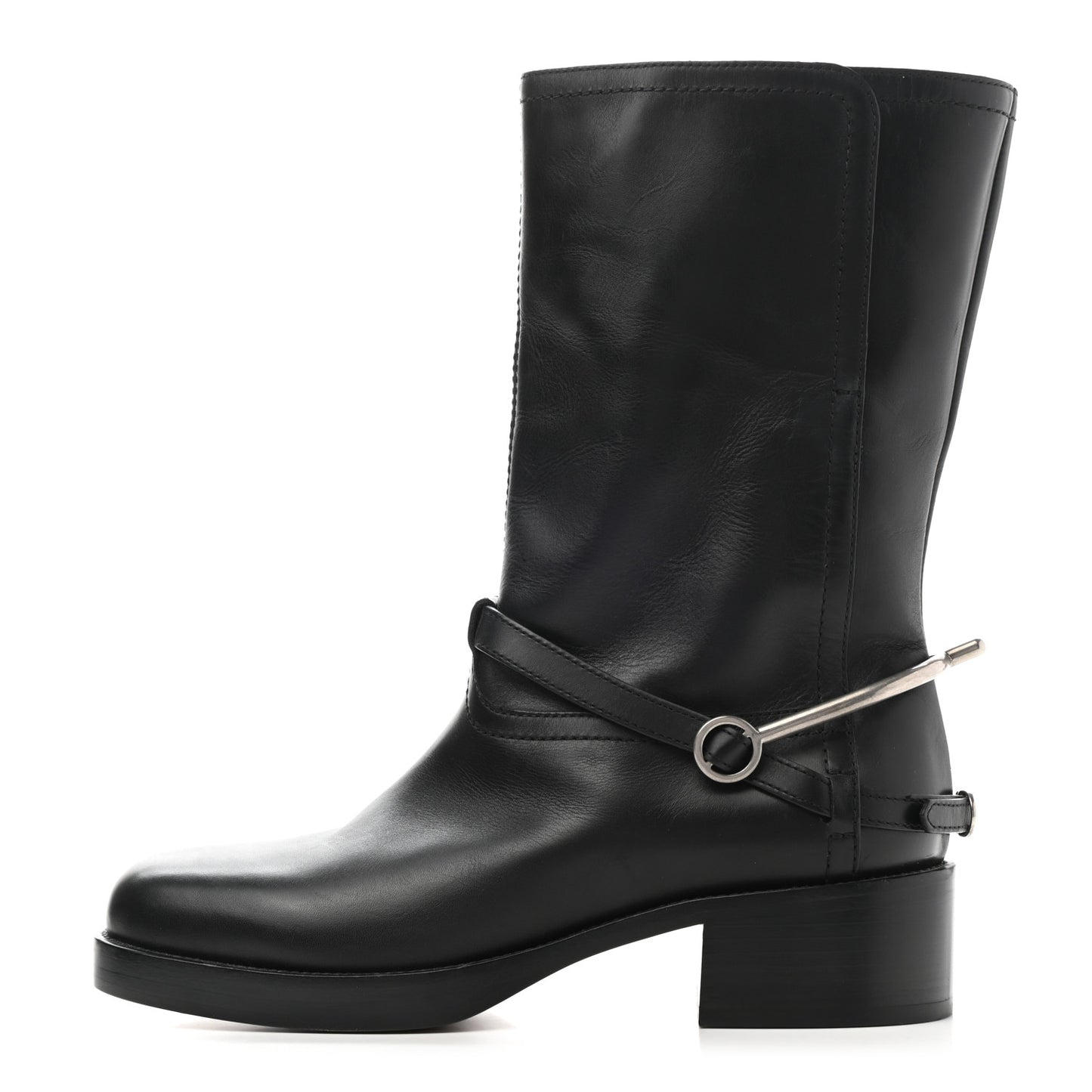 Soft Calfskin Diorider Boots 38 Black