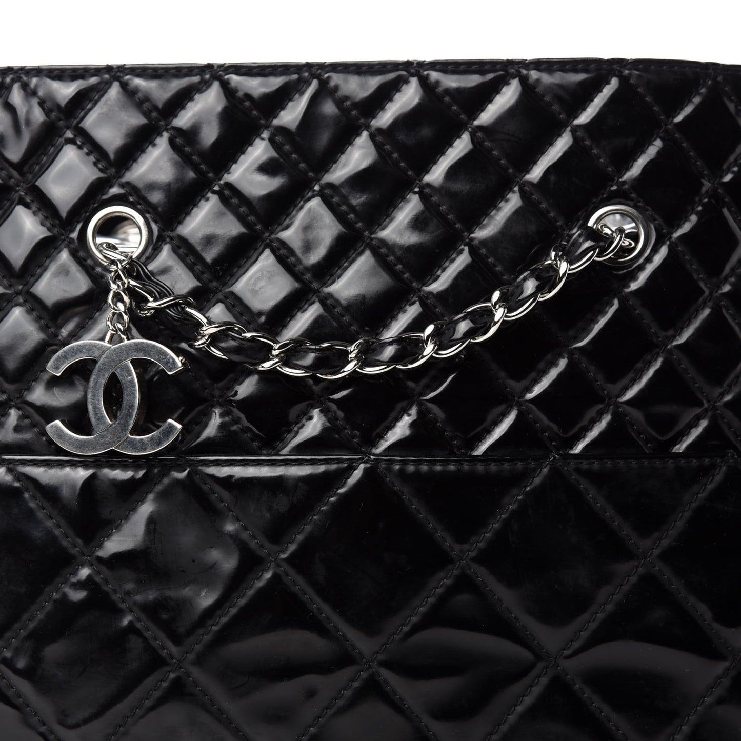 Vinyl Quilted Large In The Business Tote Black
