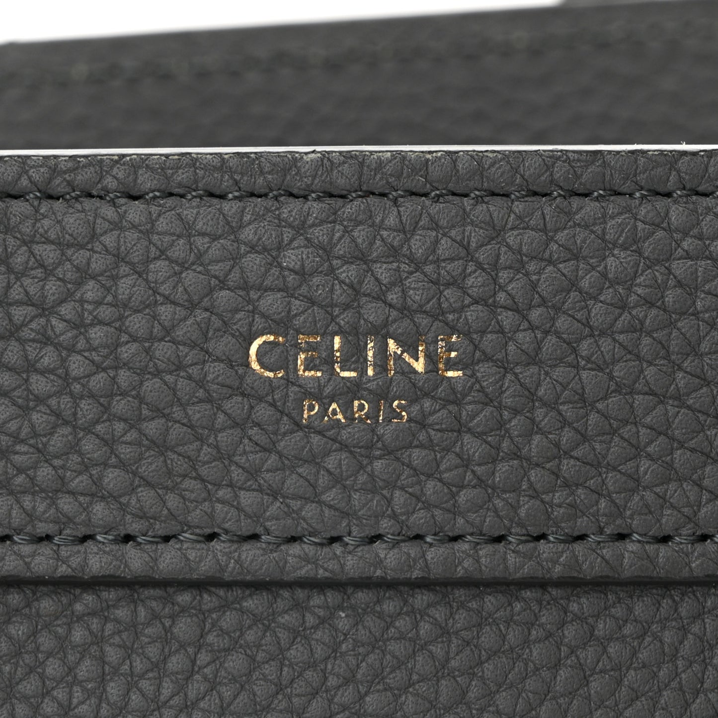 Drummed Calfskin Nano Luggage Kohl