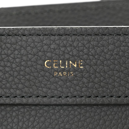 Celine Drummed Calfskin Nano Luggage Kohl 6 of 14