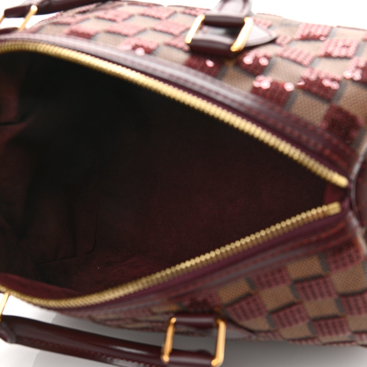 Damier Paillettes Speedy 30 Rouge