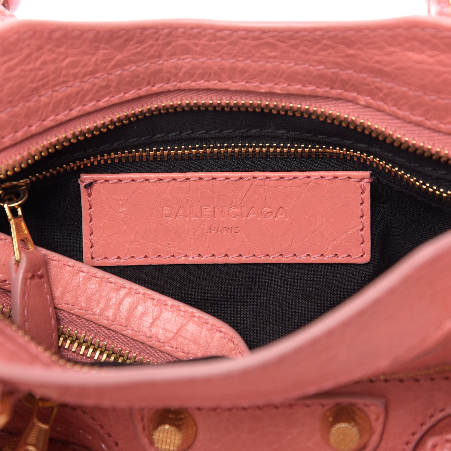 Balenciaga Agneau Giant 12 Gold Hardware Mini City Rose Azalee Rose Jaipur 8 of 9