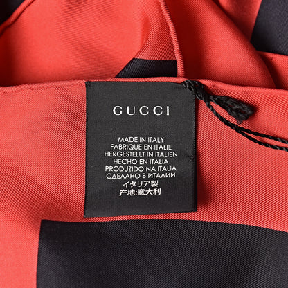 Gucci Silk Coco Capitan Logo Scarf Black 4 of 4