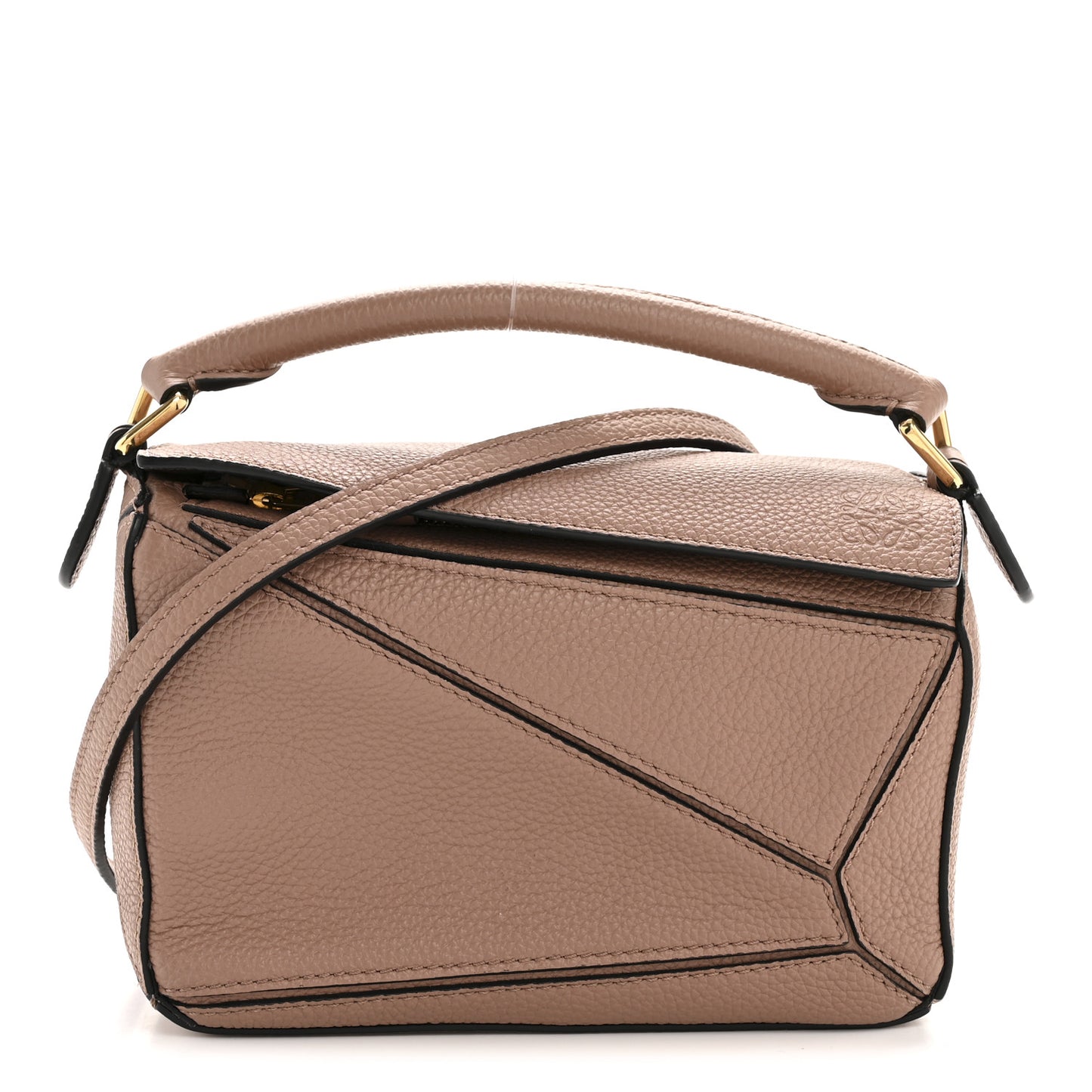 Grained Calfskin Mini Puzzle Bag Dark Blush