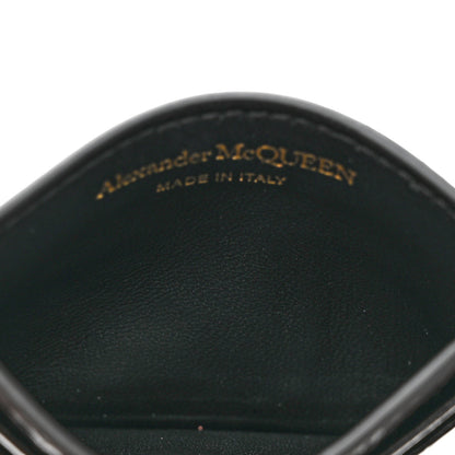 Alexander McQueen Patent Crocodile Embossed Skull Card Holder Black 5 of 6
