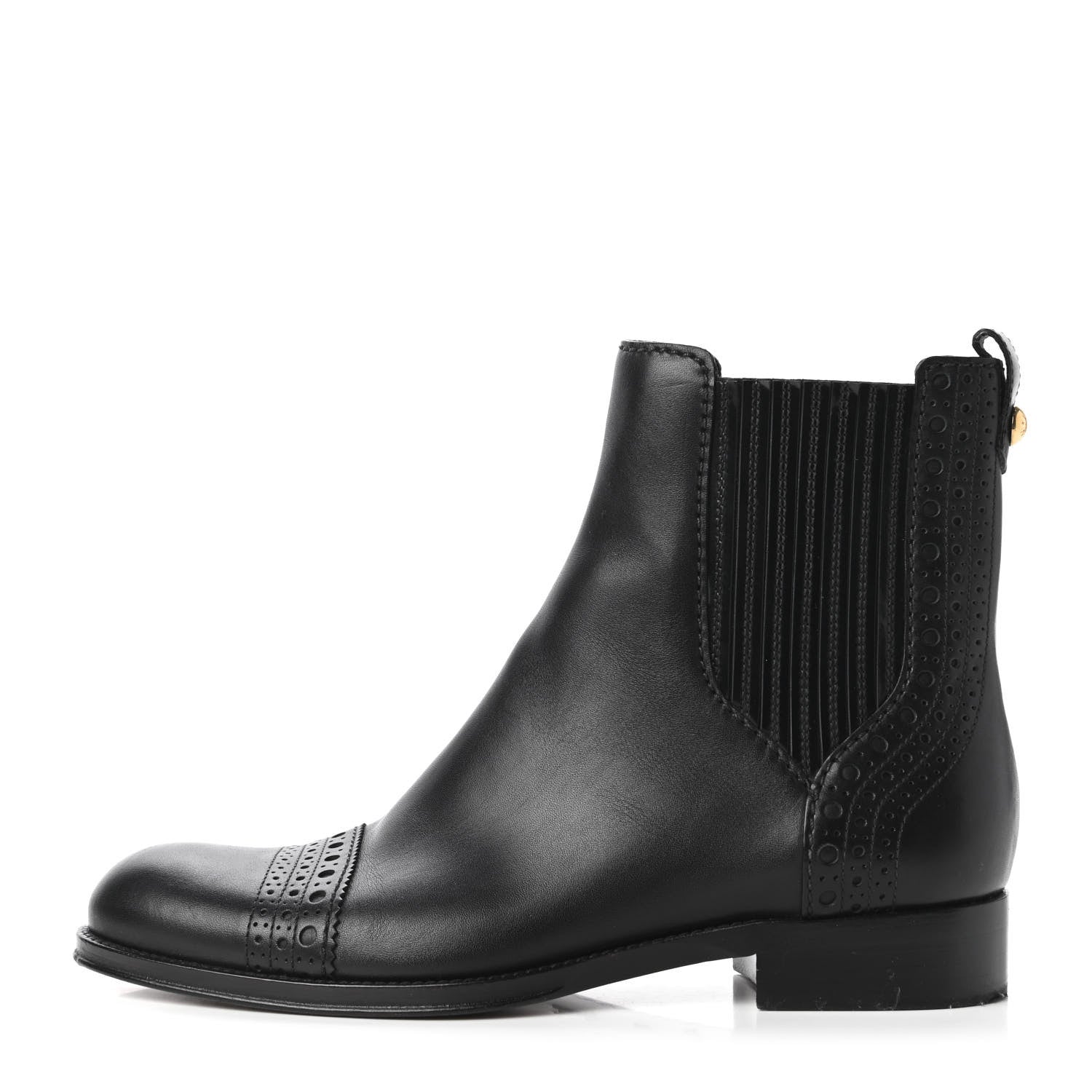 Louis Vuitton Calfskin Flat Ankle Boots 37 Black 1 of 8