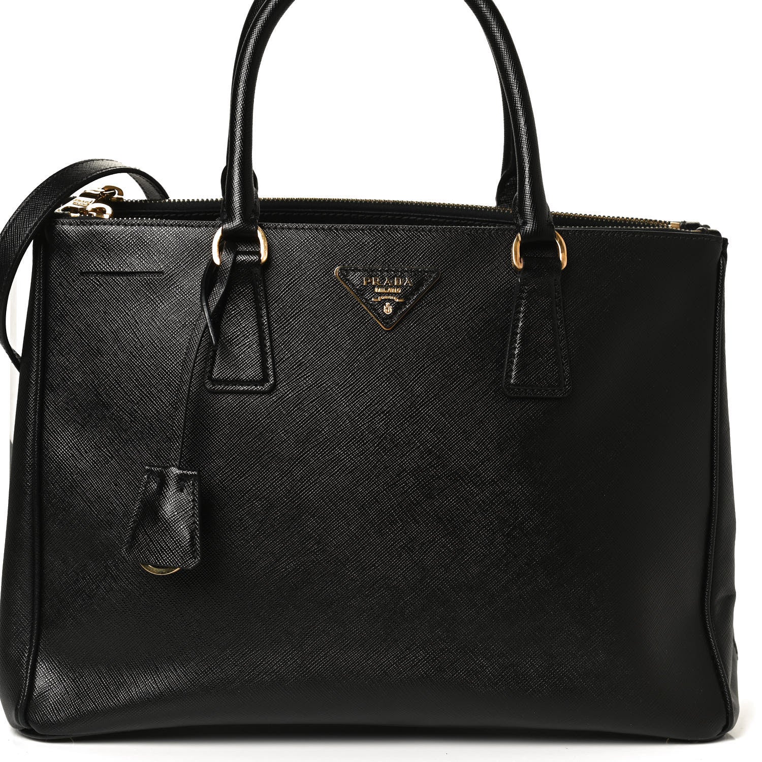 Prada Saffiano Medium Galleria Double Zip Tote Black 7 of 11