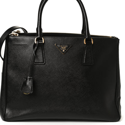 Prada Saffiano Medium Galleria Double Zip Tote Black 7 of 11