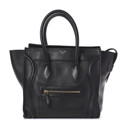 Celine Smooth Calfskin Micro Luggage Black 1 of 10