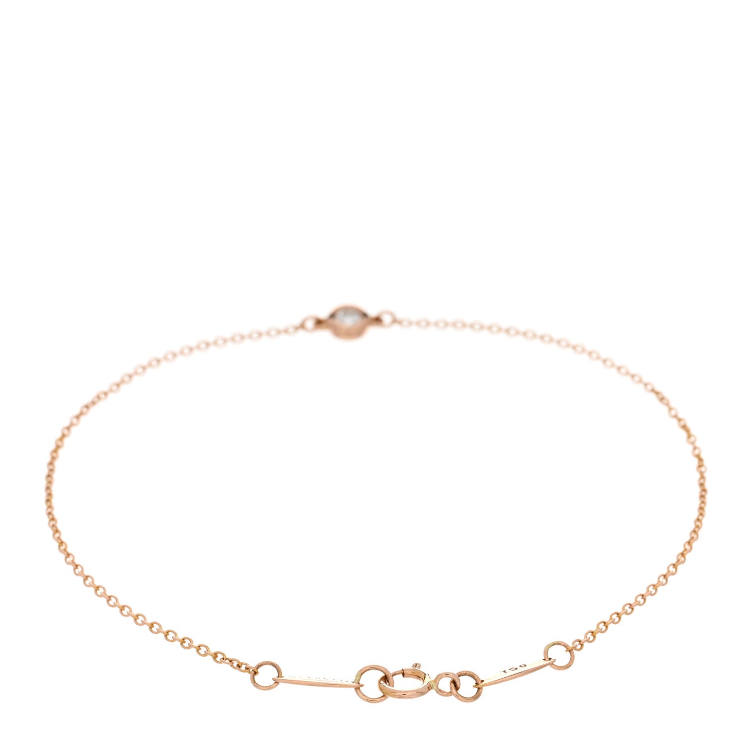 18K Rose Gold Diamond .08ct Elsa Peretti Diamonds by the Yard Bracelet