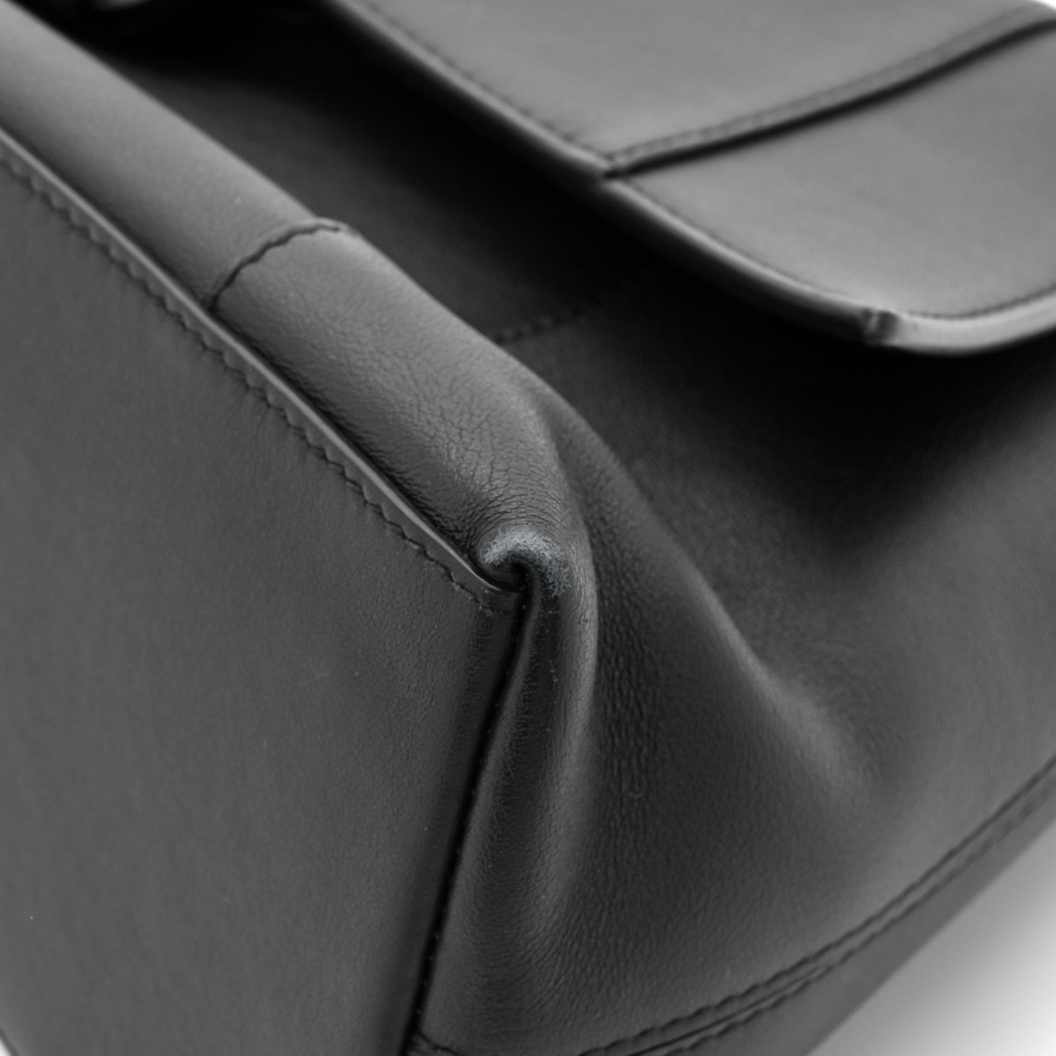 Balenciaga Semi Shiny Smooth Calfskin Monochrome Small Downtown Shoulder Bag Black 9 of 15