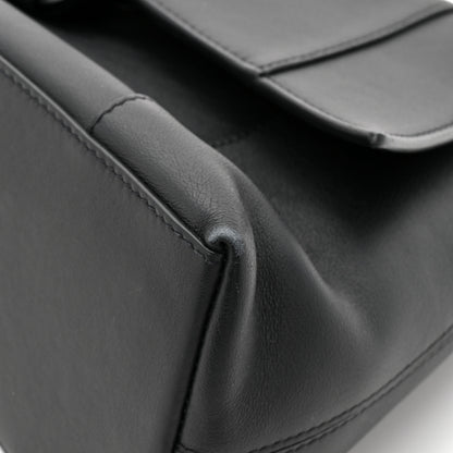 Balenciaga Semi Shiny Smooth Calfskin Monochrome Small Downtown Shoulder Bag Black 9 of 15