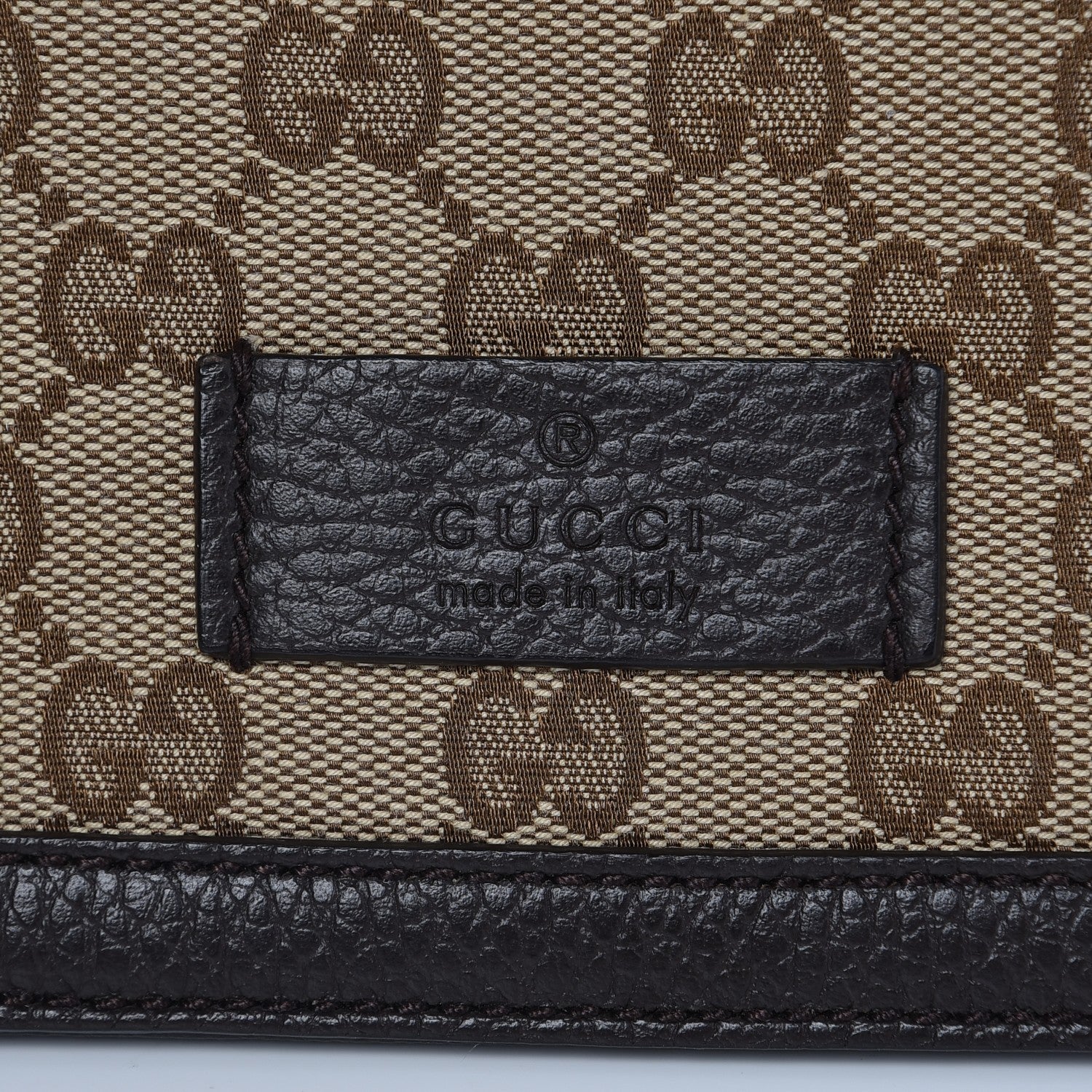Gucci Monogram Flap Messenger Bag Beige Dark Brown 6 of 11