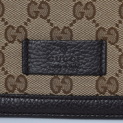 Gucci Monogram Flap Messenger Bag Beige Dark Brown 6 of 11
