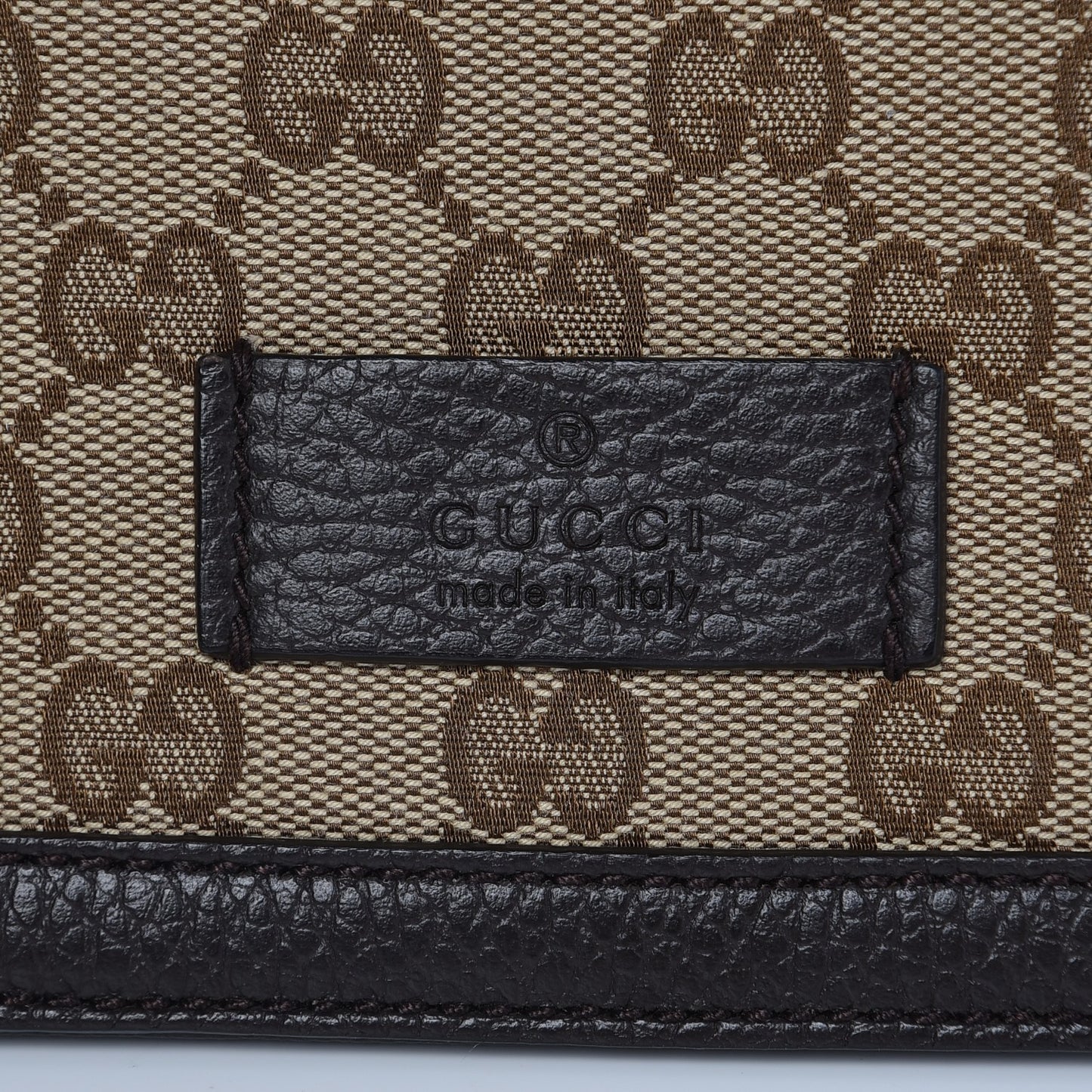 Monogram Flap Messenger Bag Beige Dark Brown
