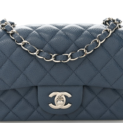 Chanel Caviar Quilted Mini Rectangular Flap Blue 8 of 10
