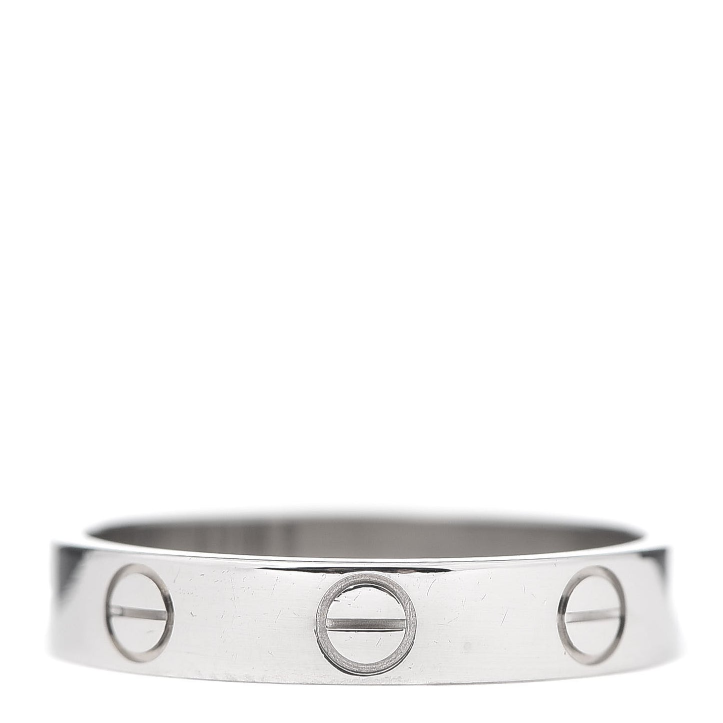 18K White Gold 3.5mm LOVE Wedding Band Ring 52 6
