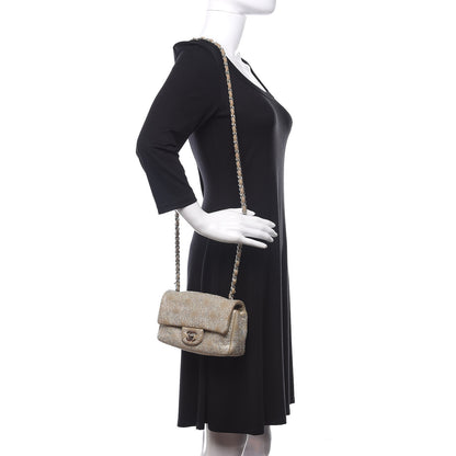 Chanel Iridescent Calfskin Studded Mini Flap Silver 2 of 14